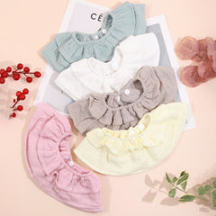 1pc Baby Soft Bib 6 Layer Cotton Infants Plain Crepe Bib Newborn Toddler