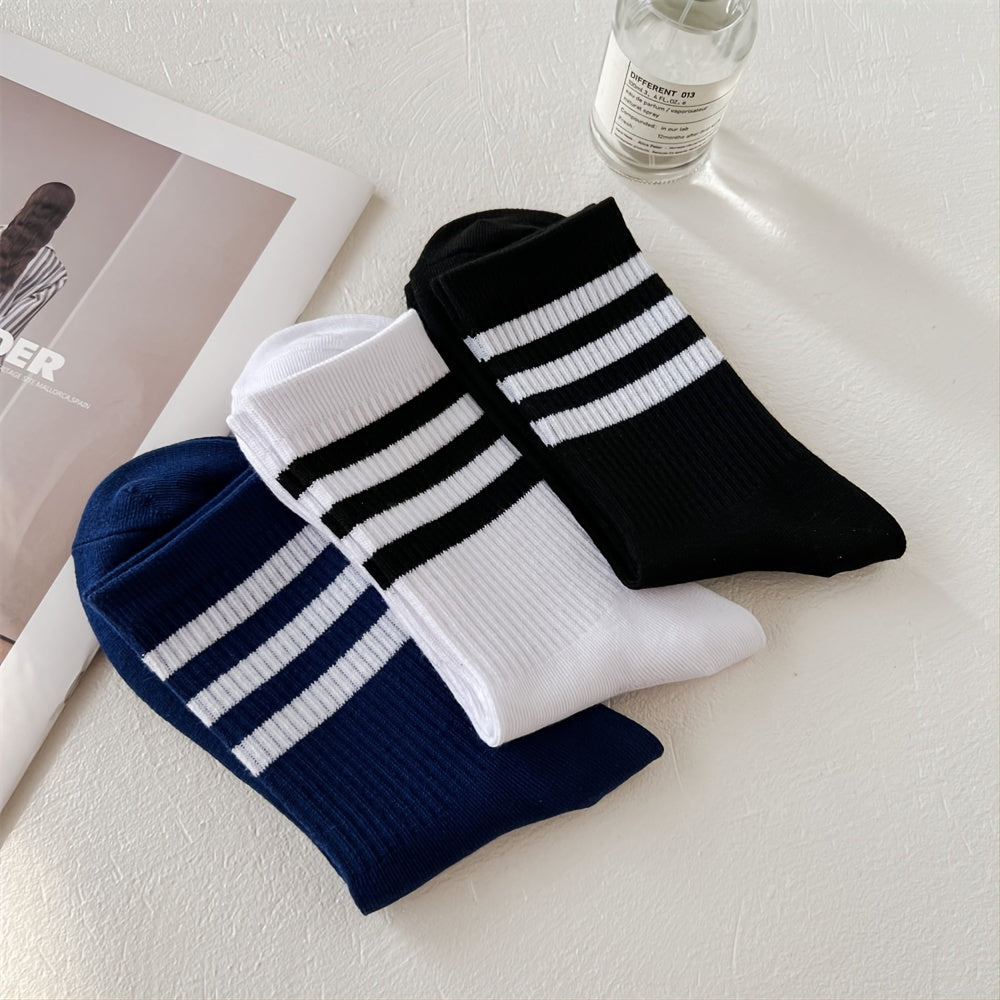3 Pairs High Performance Athletic Crew Socks