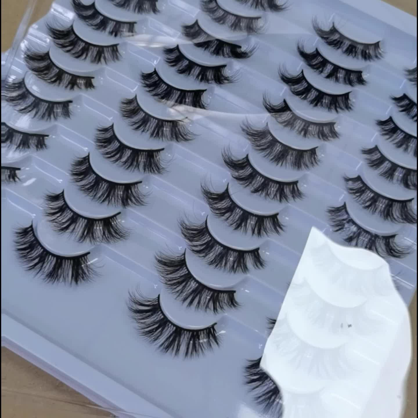 20 Pairs Faux Fluffy Curling False Lashes Pack