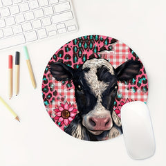 Cow Mouse Pad Non slip Rubber Base Comfortable Waterproof Mouse Pad for Computer