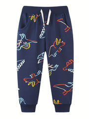 Colorful Dinosaurs Full Print Boys Sweatpants