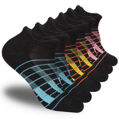 AceFine 6 Pairs Colorblock Sports Socks Women's Stockings