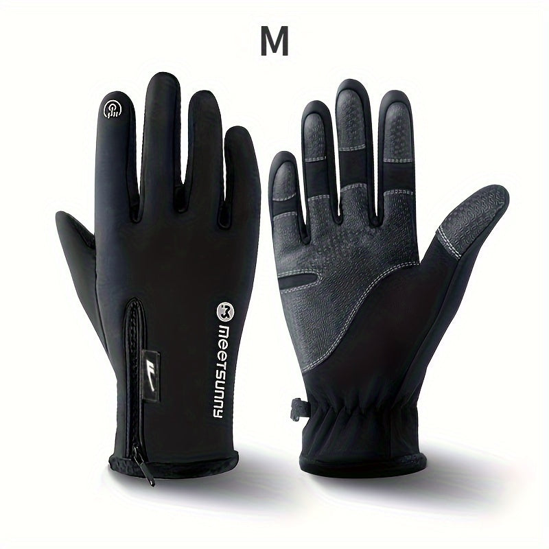 Men's Touch Screen Gloves Windproof & Warm Plush Waterproof Gloves