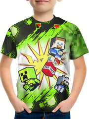 Kids Creative Building Blocks Print T shirt