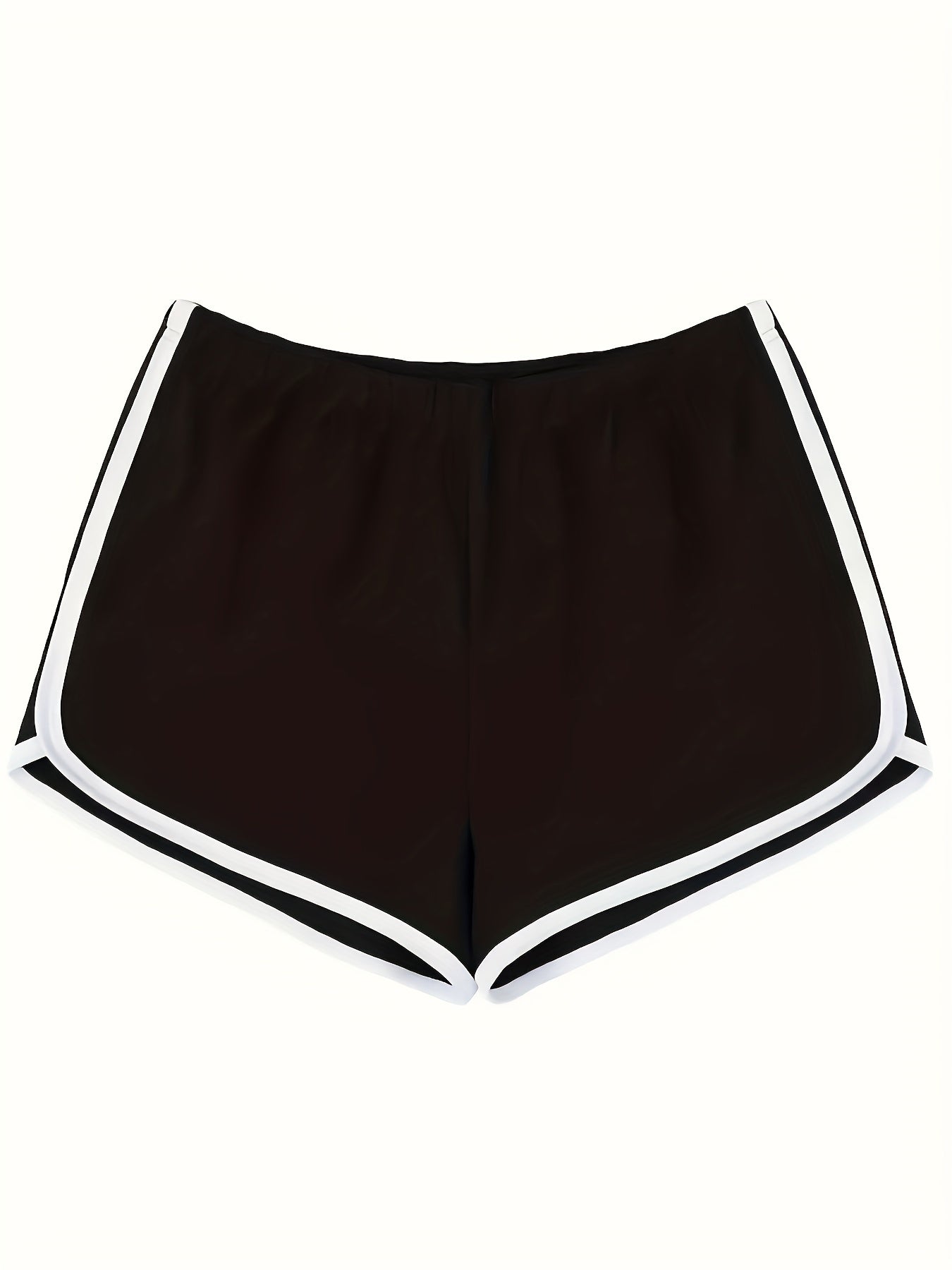 2 Pack Sporty Pajama Shorts Set Women's Plus Size Elastic Waist Home Wear