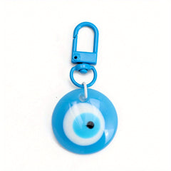 Plastic Devil's Eye Alloy Keychain Macaroon Keychain For Bag Jewelry