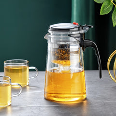 Glass Tea Pot Heat Resistant with Infuser Kung Fu Tea Set