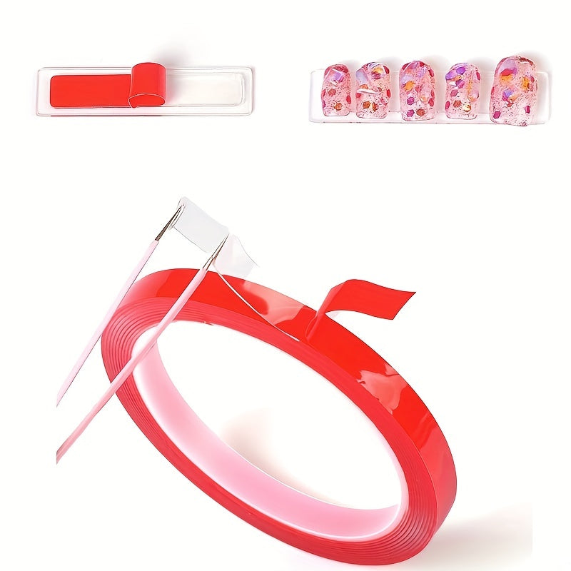 Transparent Crystal Double-sided Adhesive Nail Art Strip Sticker