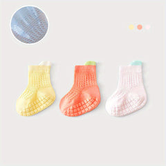 6 Pairs Baby Girls Mesh Crew Socks 1-3 Years