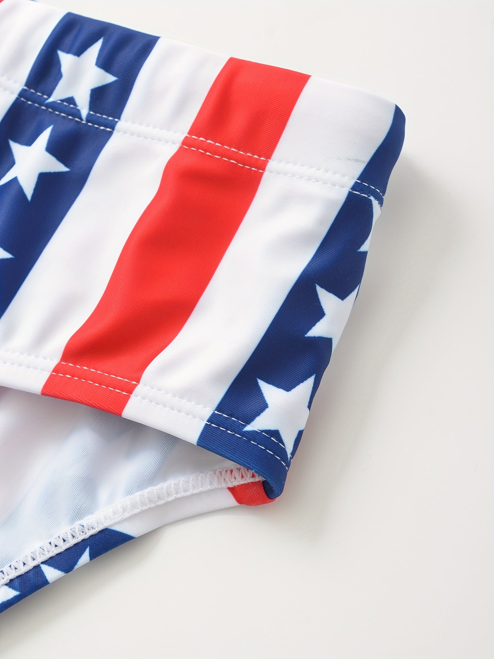 Men's Flag Pattern Swim Shorts Quick Dry Triangle Briefs