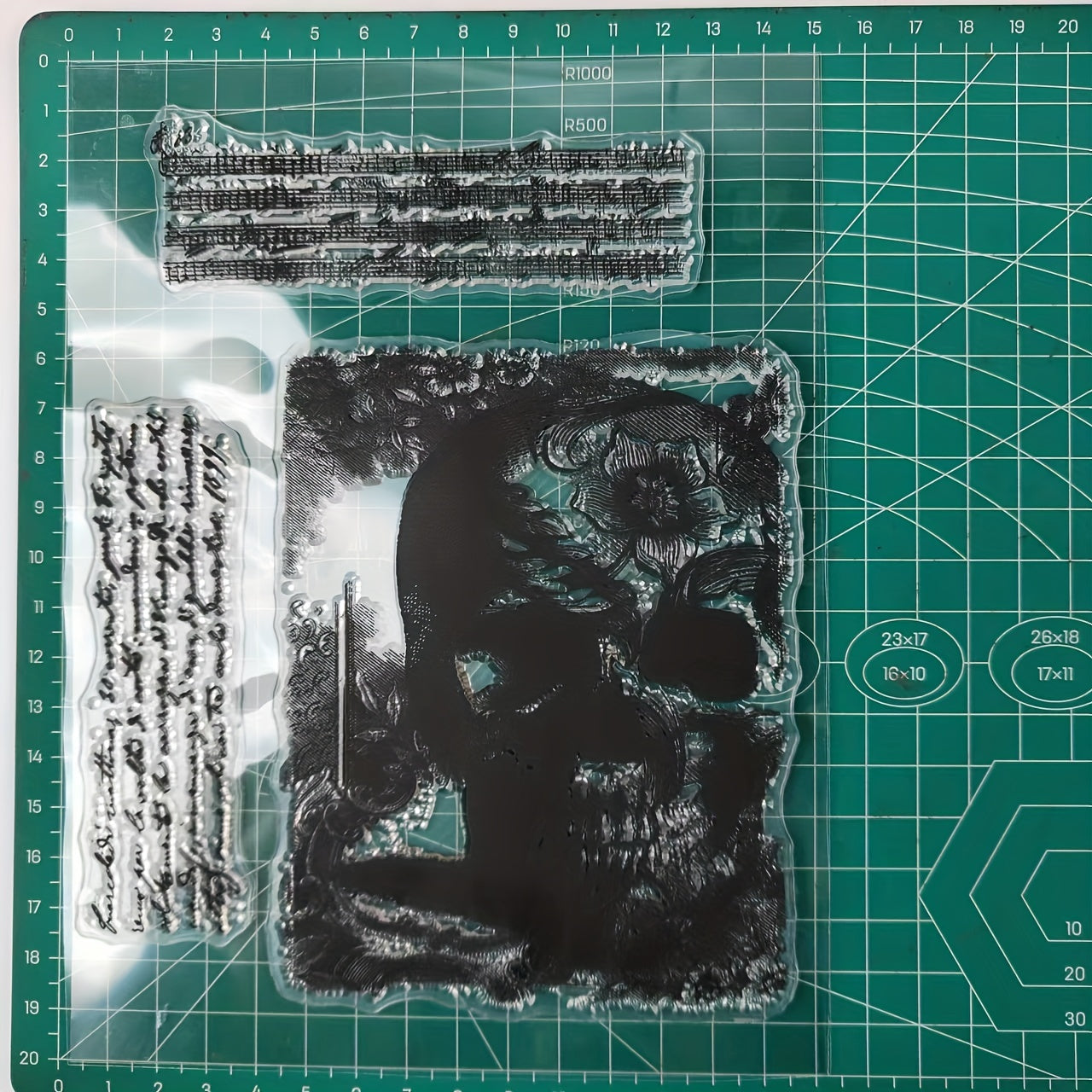 Skull Clear Stamps for Scrapbooking Embossing DIY Greeting Card