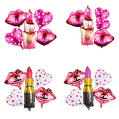 Lipstick Balloon Set for Women's Birthdays and Weddings