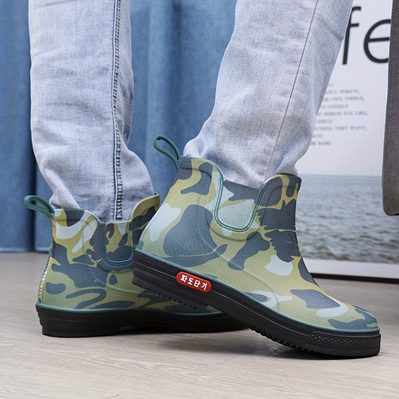 Men's Camouflage Non-Slip Rain Boots