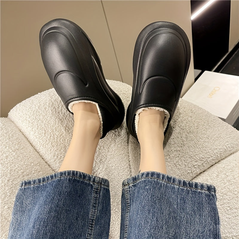 Plush Lined Furry Thermal Chunky Sandals Fall Winter Snow Boots