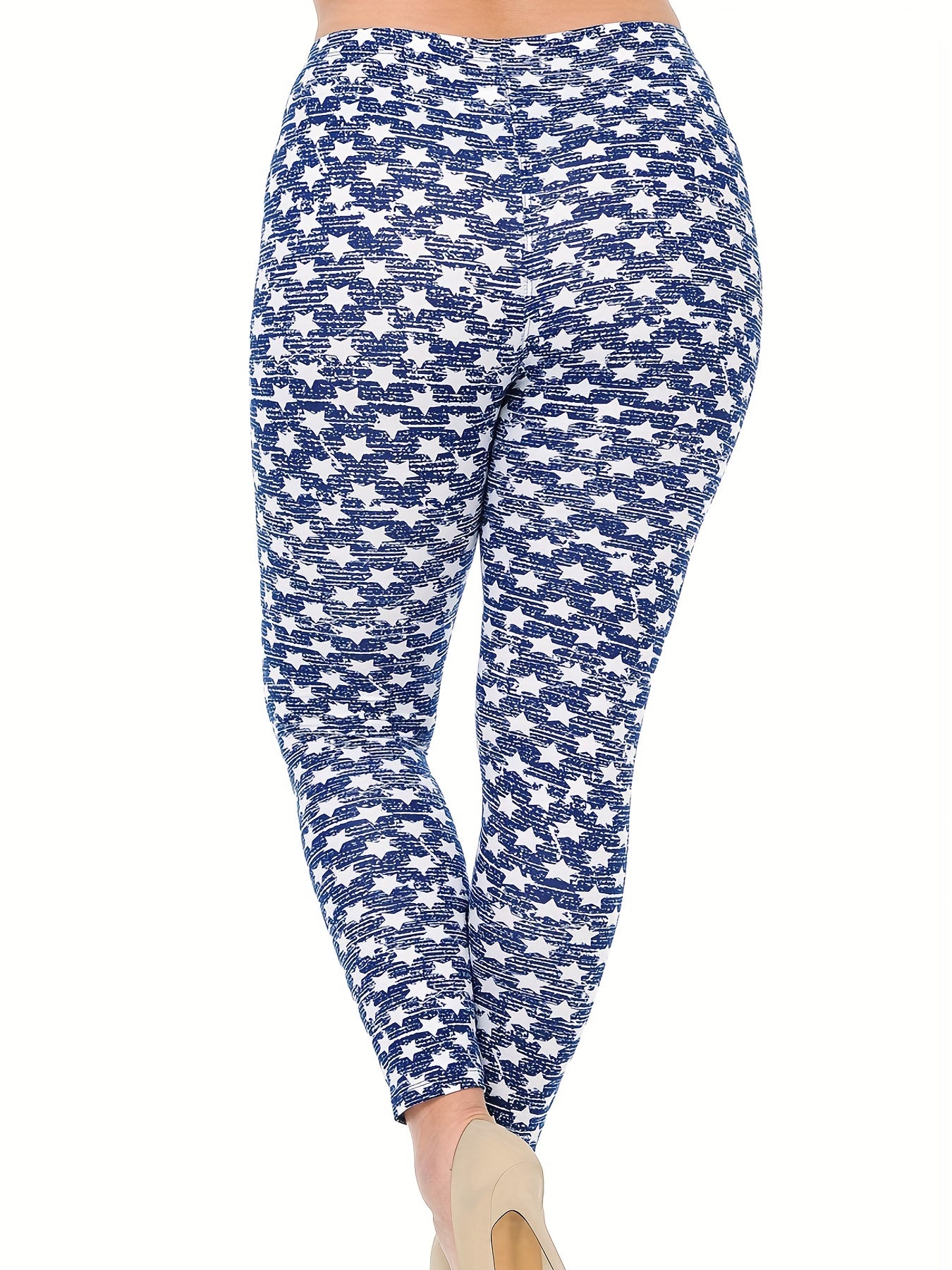 Star Print High Rise Leggings