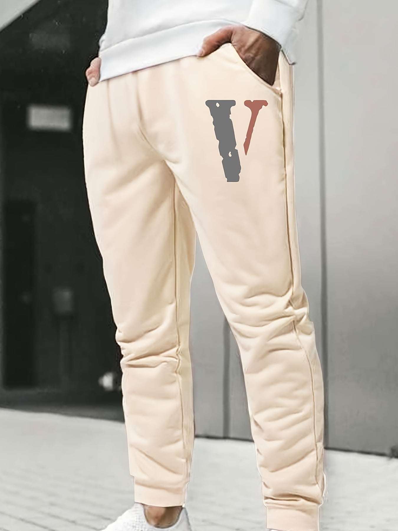 Men's Graphic Print Drawstring Sweatpants With Pockets