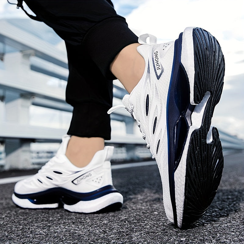 Men's Knit Running Shoes Lace Up Soft Sole Sneakers