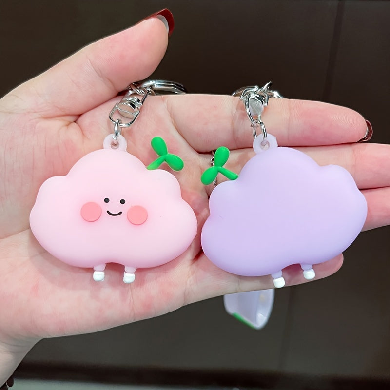 Grass and Cloud Keychain Backpack Pendant for Kids