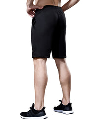 Men's Loose Solid Shorts Pockets Active Breathable Drawstring Shorts