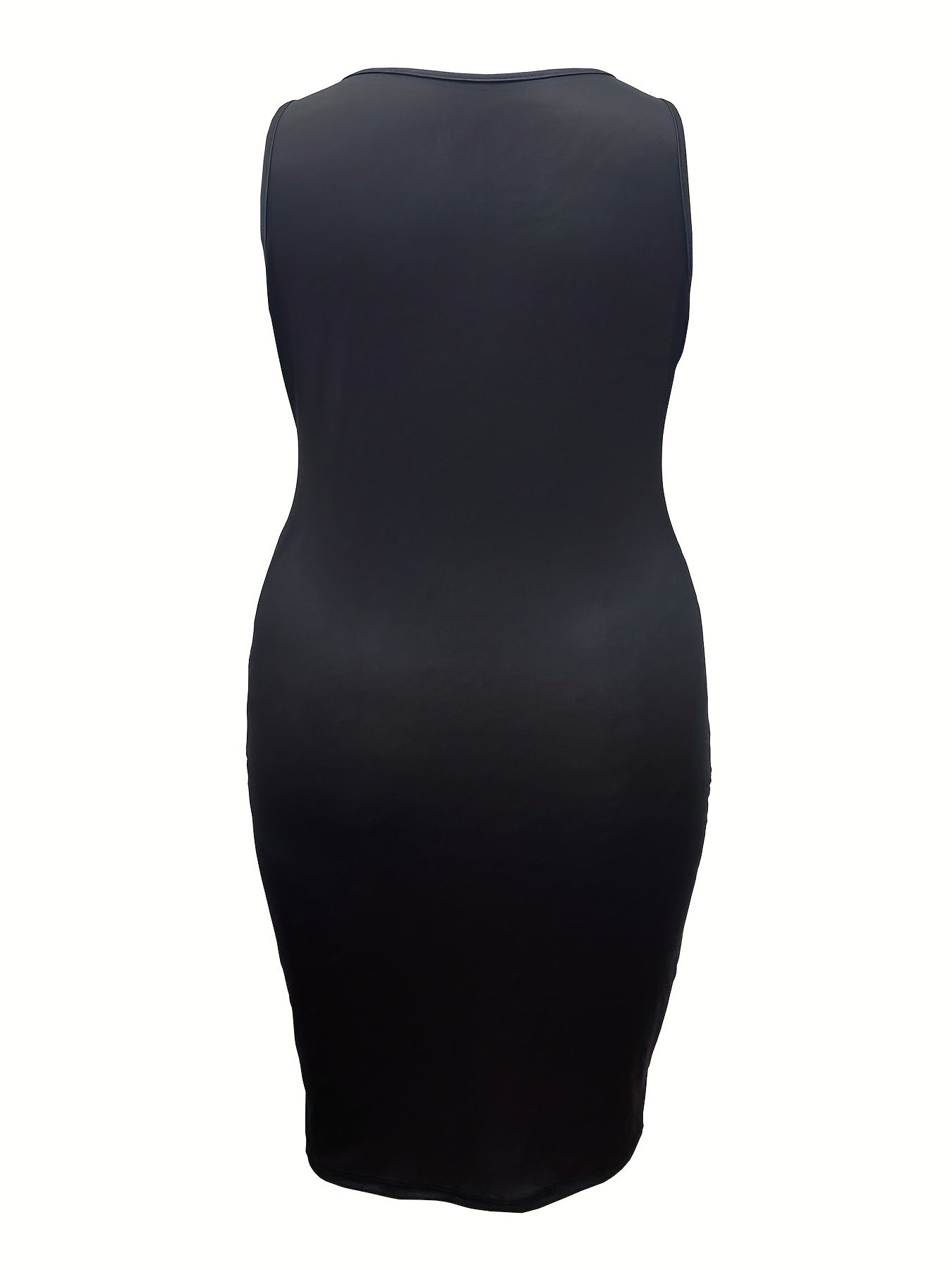 Casual Summer Dress Women's Plus Letter & Splash Print Scoop Neck