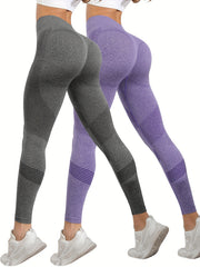 High Waist Seamless Yoga Leggings Slim Fit Sports Fitness Tight Pants