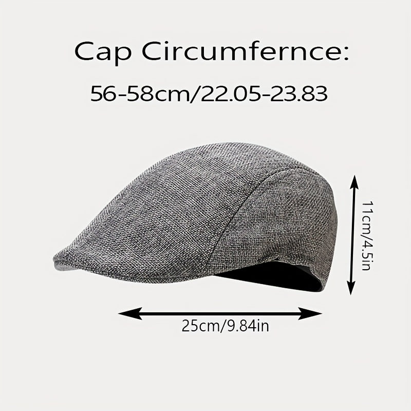 Adjustable Ear Protection Newsboy Cap for Dad Men Women Spring Autumn