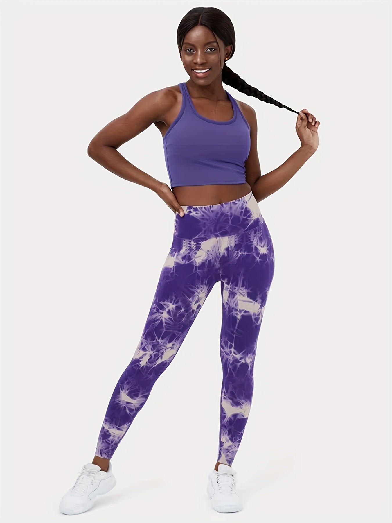 Tie Dye High Waisted Plus Size Yoga Leggings