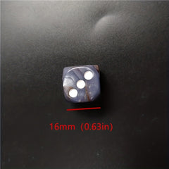 12 Pc Set of 16mm 2 Dice Puzzle Game Dot Acrylic High Dice Fun Game