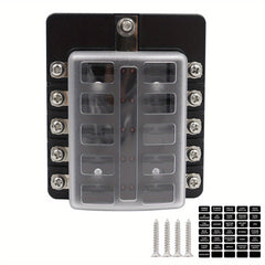 6 8 10 12 Way Fuse Box Holder LED Indicator Car Marine Caravan