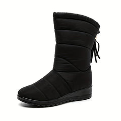 Tassel Decor Round Toe Soft Snow Boots Waterproof Winter Boots