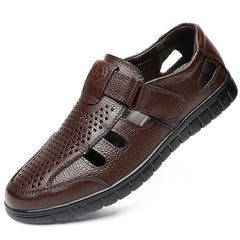 Men's Closed Toe Sandals Hook and Loop Fastener Non Slip Casual Shoes