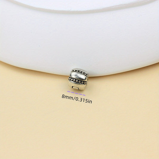 European Silver Plated Safety Bead Clip Stopper Charm Bracelet DIY Jewelry