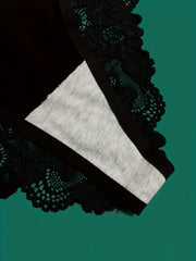 3pcs Christmas Print Briefs Lace Panties Women's Lingerie