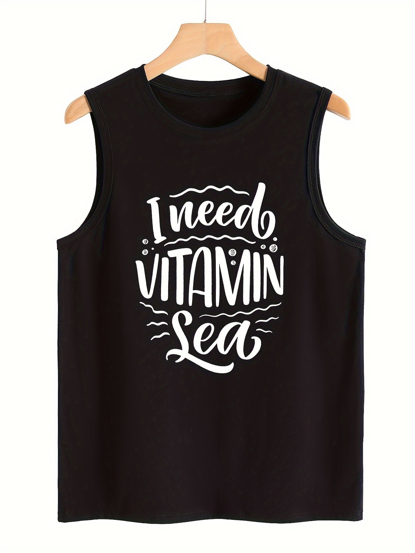 Sleeveless Sports Vest Round Neck Casual Top