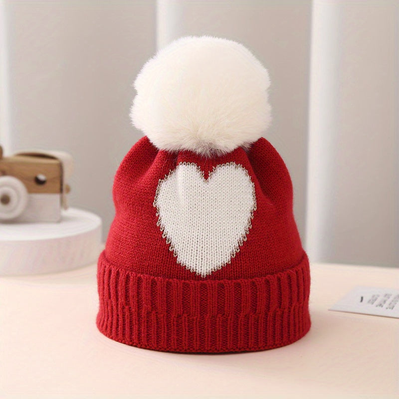 Winter Baby Hat Knitted Warm Woolen Hat For 0-12 Months Baby Boys Girls