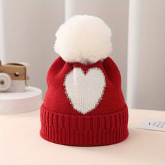 Winter Baby Hat Knitted Warm Woolen Hat For 0-12 Months Baby Boys Girls