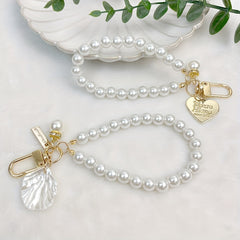 Pearl Love Pendant Keychain Bag Purse Decorations Small Gift Women