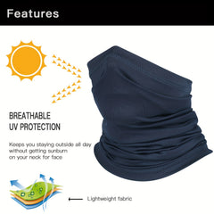 Neck Gaiter Mask & Cooling Arm Sleeves Set - UV Protection Arm Cover UPF 50
