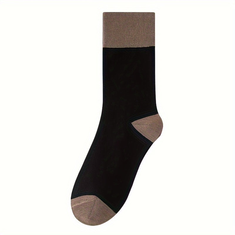 5 Pairs Thermal Winter Socks Soft & Comfy Crew Socks Stylish Multicolor