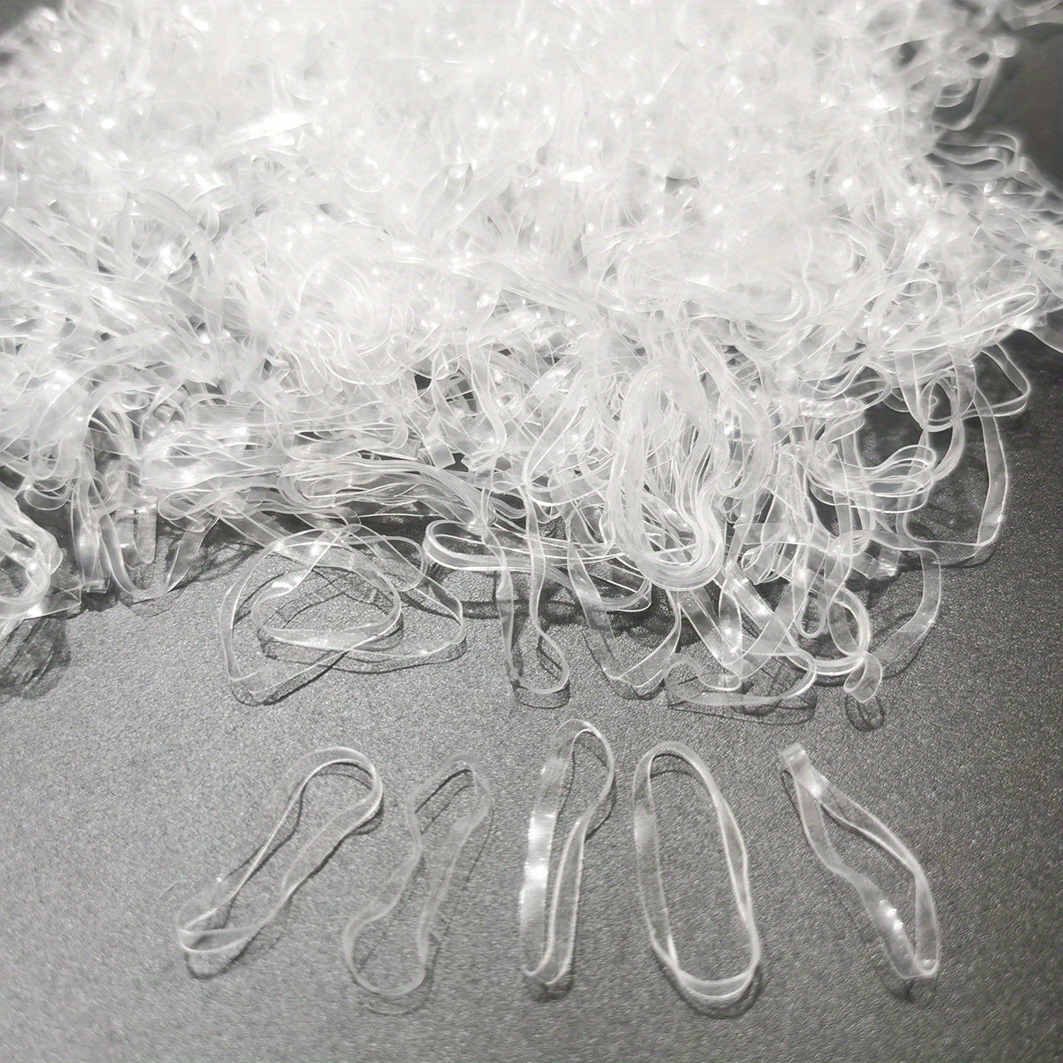 500pcs Clear Elastic Hair Rubber Bands Soft Elastic Bands For Kids