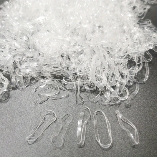 500pcs Clear Elastic Hair Rubber Bands Soft Elastic Bands For Kids