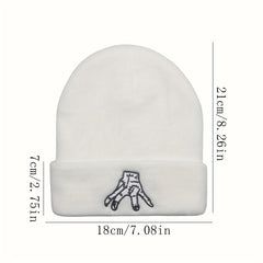 American Drama Pet Hand Embroidery Hat Warm Headgear Autumn Winter Woolen Hat