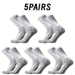 Breathable Football Socks Non-slip Silicone Mid-calf Training Socks