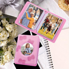 3 Inch Mini Kpop Photo Holder Book Pink Bow Photo Card Album