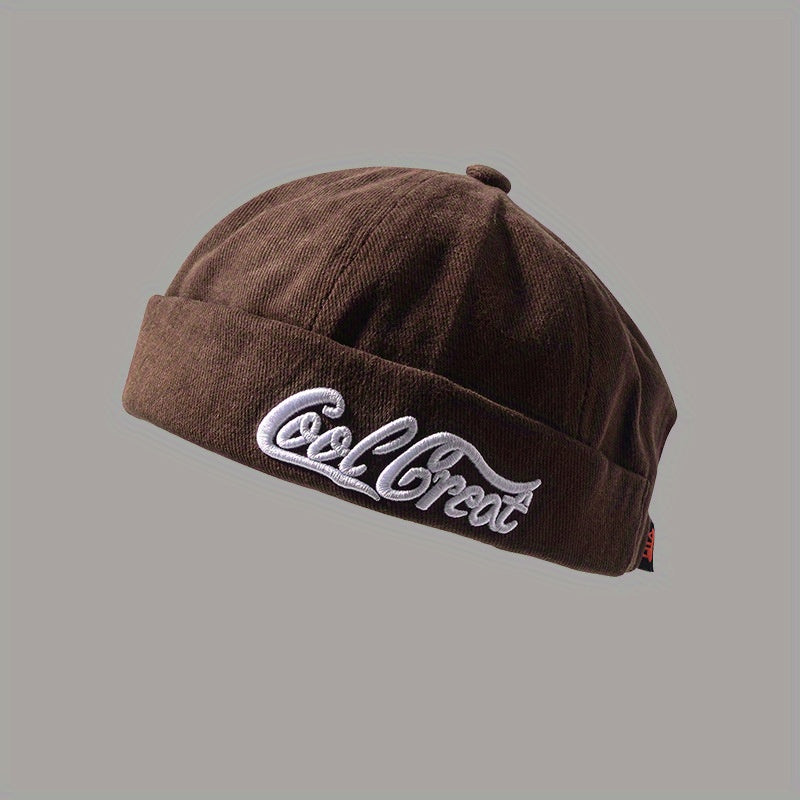 Retro Sailor Hat Embroidered Hip hop Melon Skin Hat