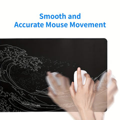 Japan Sea Wave Large Mouse Pad Extended