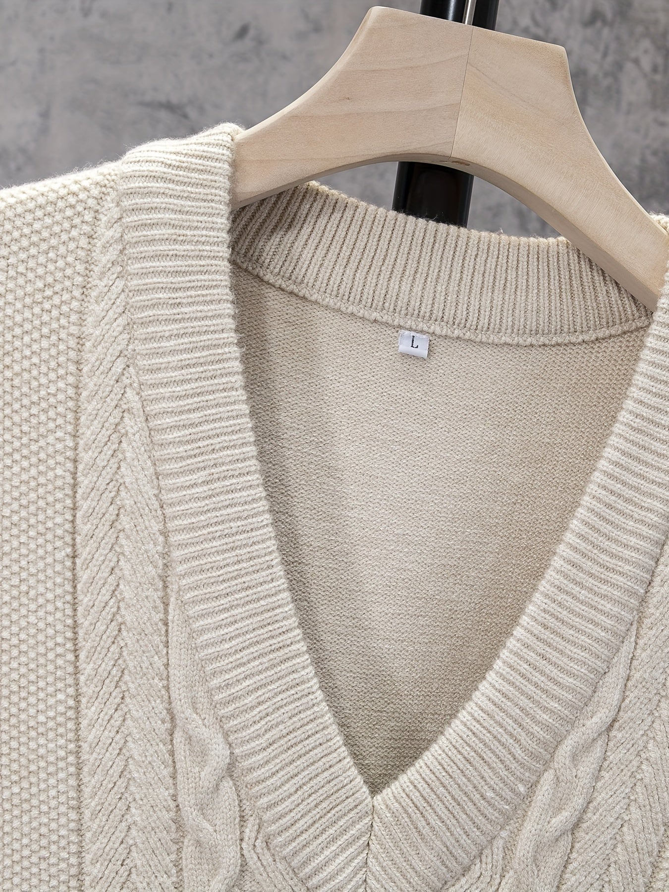 Men's V Neck Stripe Knit Vest