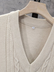 Men's V Neck Stripe Knit Vest