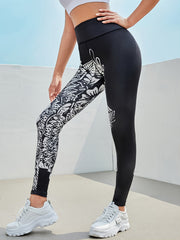 Colorful Digital Print Yoga Leggings High Waist Stretch