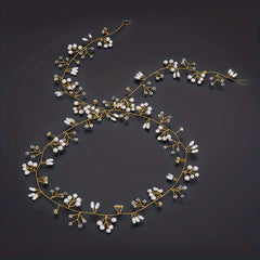 Bridal Pearl Braided Hairband Wedding Dress Accessories